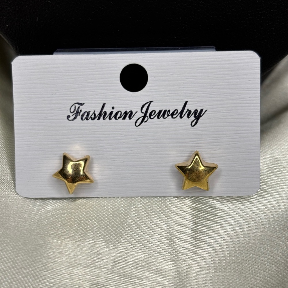 Gold Star Stud Earrings
